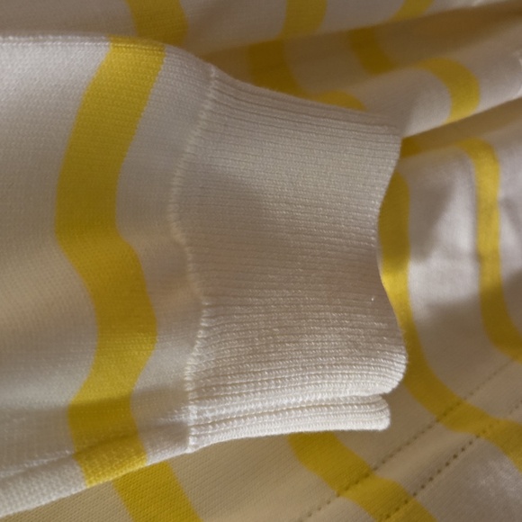 Talbot's Women's Yellow and White Striped Sweater - Picture 7 of 8